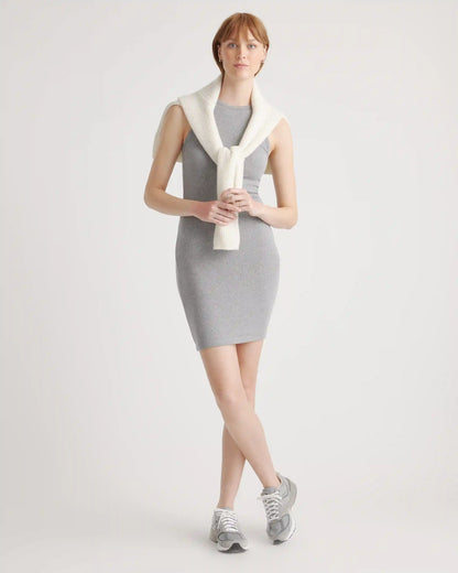 Tencel Rib Knit Sleeveless Mini Dress