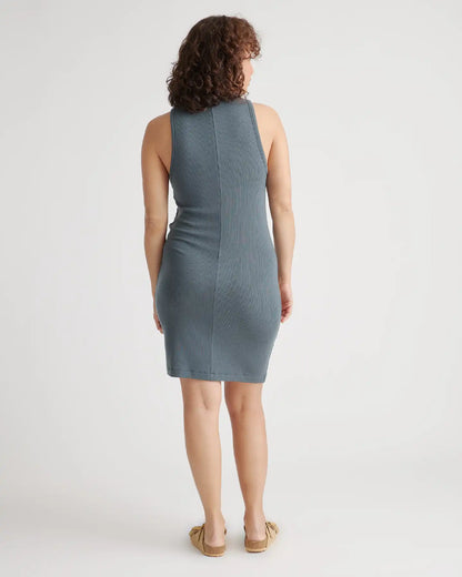 Tencel Rib Knit Sleeveless Mini Dress