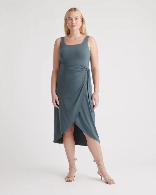Tencel Jersey Side Tie Midi Dress