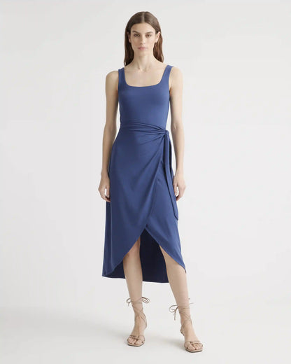 Tencel Jersey Side Tie Midi Dress