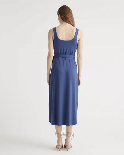 Tencel Jersey Side Tie Midi Dress