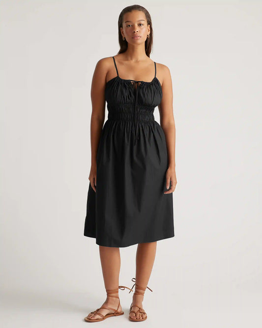 100% Organic Cotton Keyhole Midi Dress