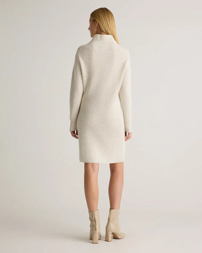 Australian Merino Wool Relaxed Turtleneck Sweater Dress