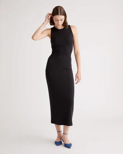 Tencel Rib Knit Tank Midi Dress