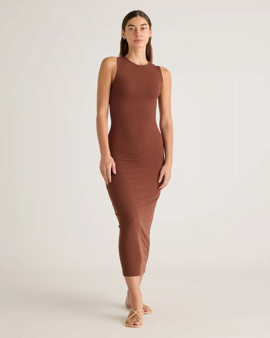 Tencel Rib Knit Tank Midi Dress