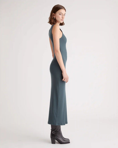 Tencel Rib Knit Tank Midi Dress