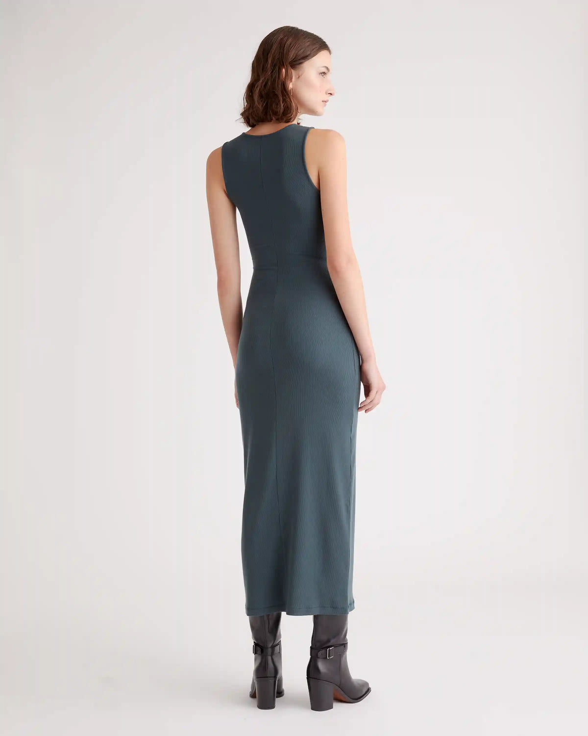 Tencel Rib Knit Tank Midi Dress