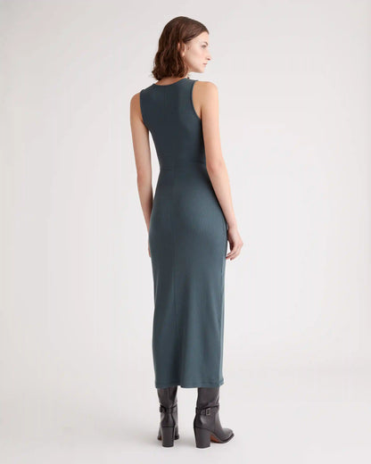 Tencel Rib Knit Tank Midi Dress