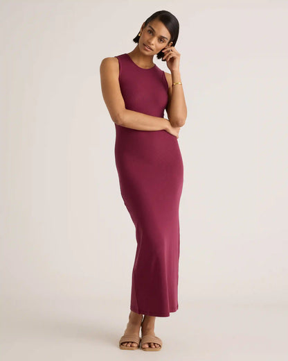 Tencel Rib Knit Tank Midi Dress