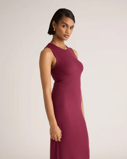 Tencel Rib Knit Tank Midi Dress