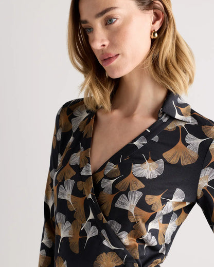 100% Silk Jersey Midi Wrap Dress