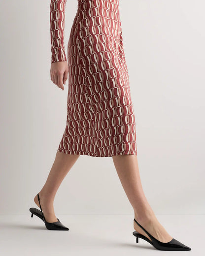 100% Silk Jersey Midi Wrap Dress
