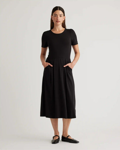 Tencel Jersey Short Sleeve Midi Dress