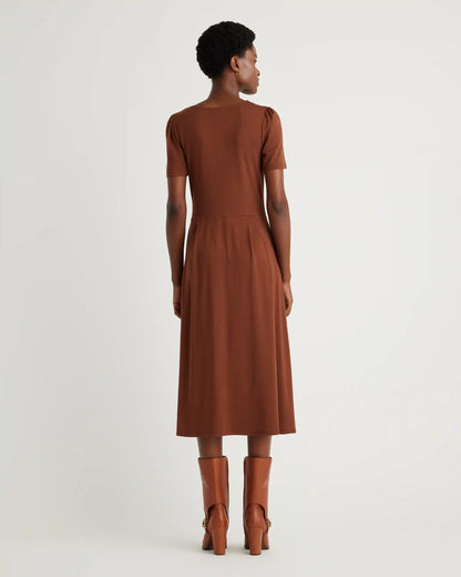 Tencel Jersey Short Sleeve Midi Dress