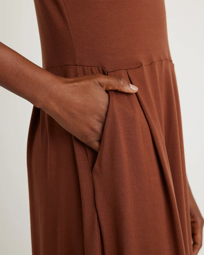 Tencel Jersey Short Sleeve Midi Dress