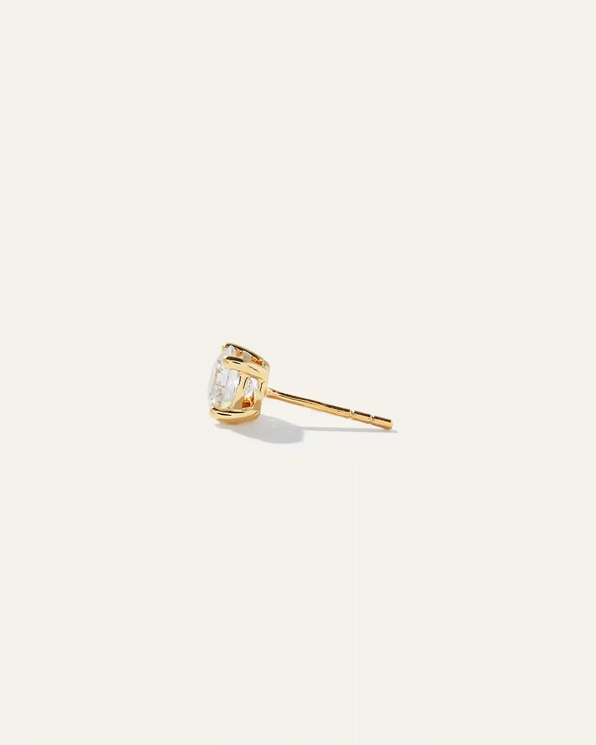 14K Gold Lab Grown Diamond Four-Prong Solitaire Studs - 1ctw