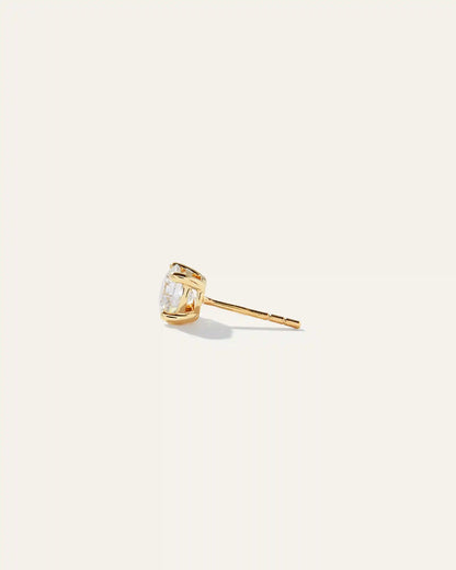 14K Gold Lab Grown Diamond Four-Prong Solitaire Studs - 1ctw