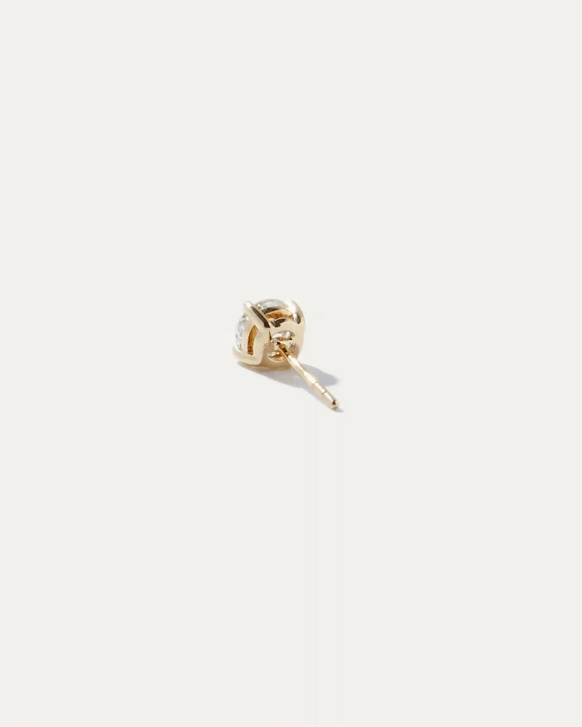 14K Gold Lab Grown Diamond Four-Prong Solitaire Studs - 1ctw