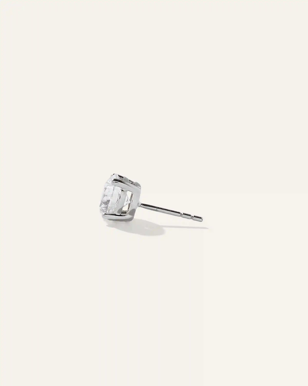 14K Gold Lab Grown Diamond Four-Prong Solitaire Studs - 2ctw