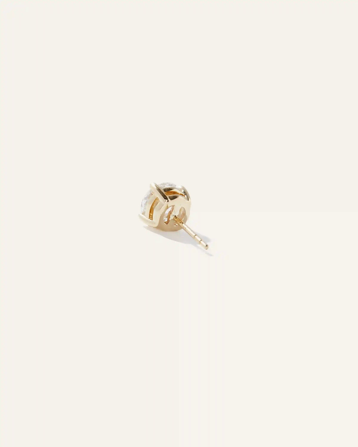 14K Gold Lab Grown Diamond Four-Prong Solitaire Studs - 2ctw
