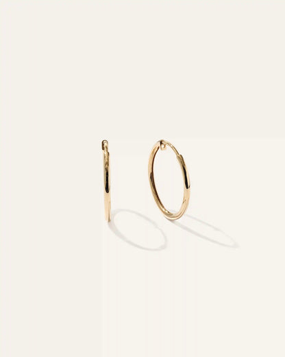 14K Gold Classic Hoops