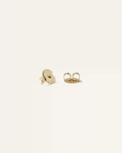 14K Gold Lab Grown Diamond Oval Solitaire Studs - 1ctw
