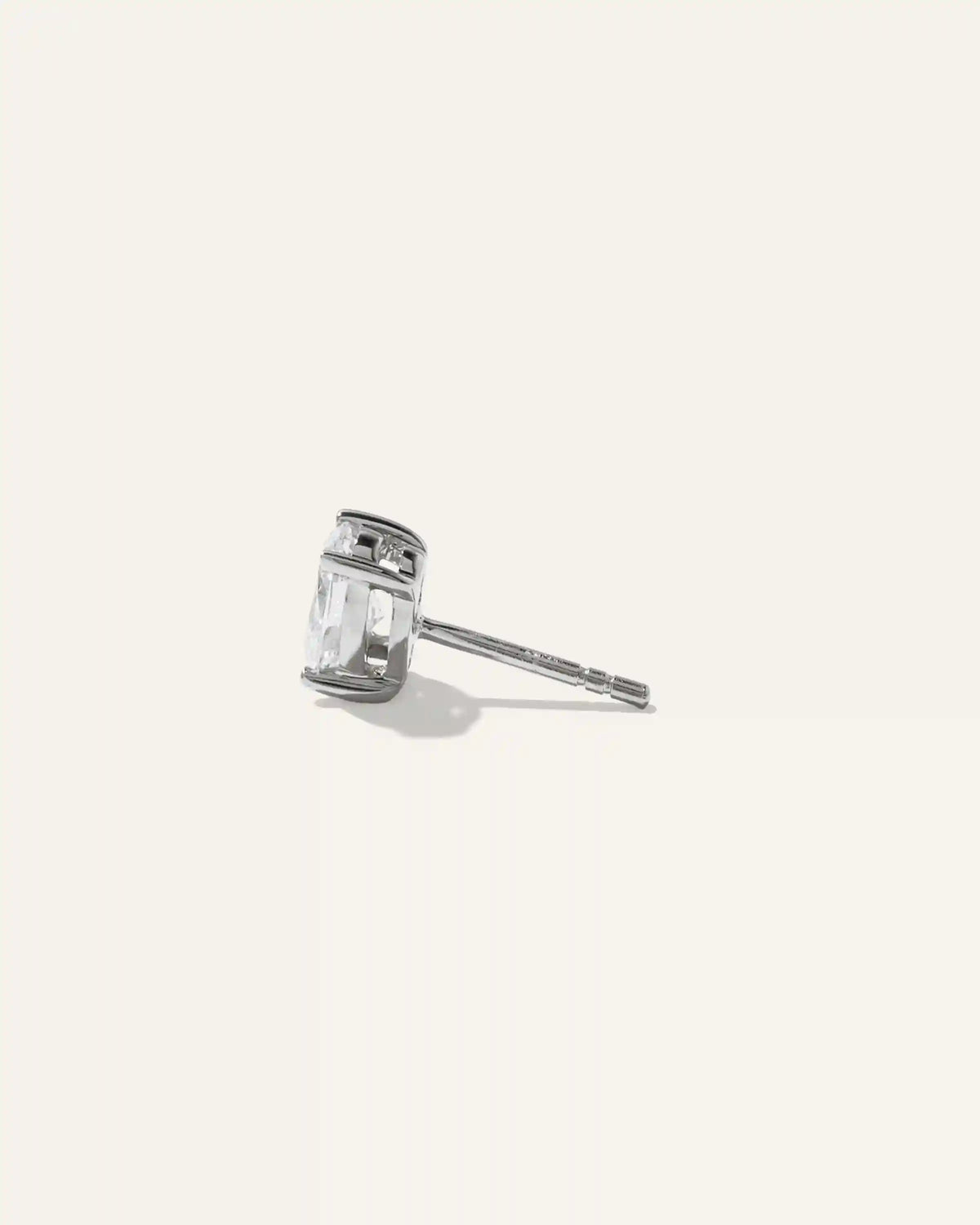 14K Gold Lab Grown Diamond Oval Solitaire Studs - 2ctw