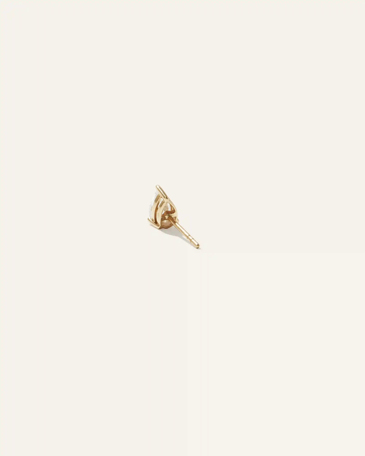 14k Gold Lab Grown Diamond Pear Solitaire Studs - 1ctw