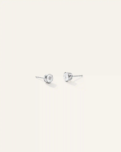 14k Gold Lab Grown Diamond Bezel Studs - 0.50ctw