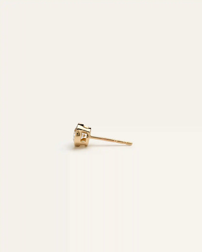 14k Gold Lab Grown Diamond Bezel Studs - 0.50ctw