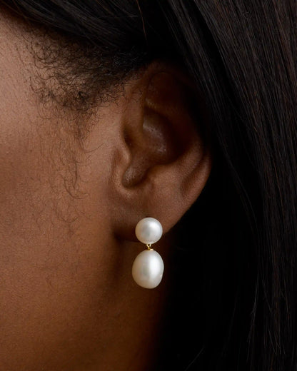 Freshwater Cultured Baroque Pearl Drop Earrings