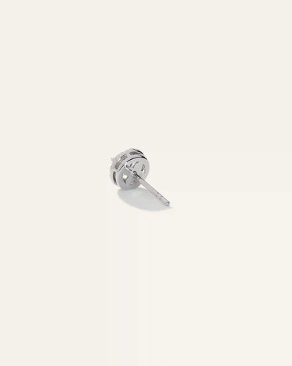 14K Gold Lab Grown Diamond Halo Studs - 1ctw