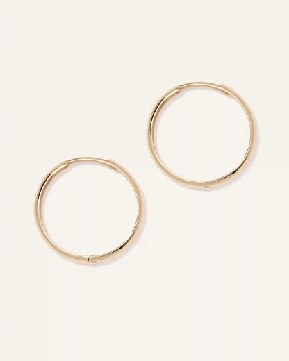14K Gold Bold Hoops