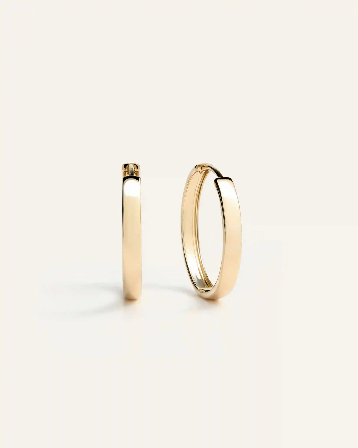 14K Gold Bold Hoops