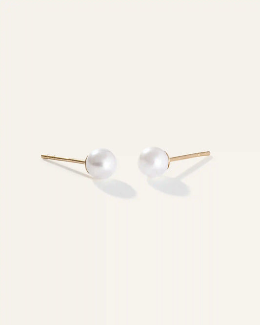 14K Gold Freshwater Cultured Pearl Studs