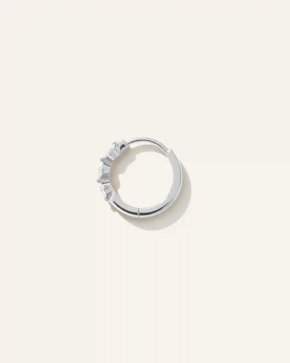 14K Gold Lab Grown Diamond Shared Prong Huggie