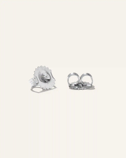 14K Gold Lab Grown Diamond Princess Solitaire Studs - 1ctw