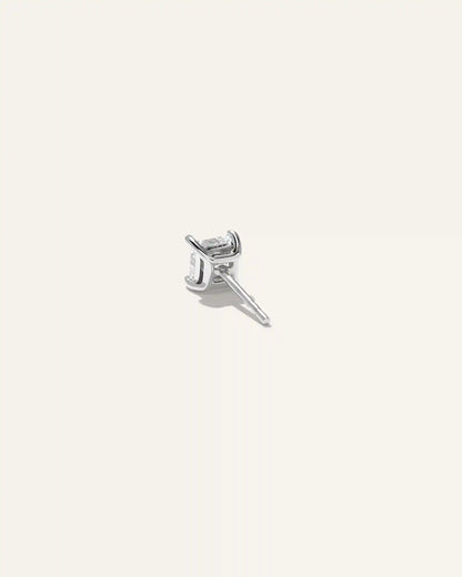 14K Gold Lab Grown Diamond Princess Solitaire Studs - 1ctw