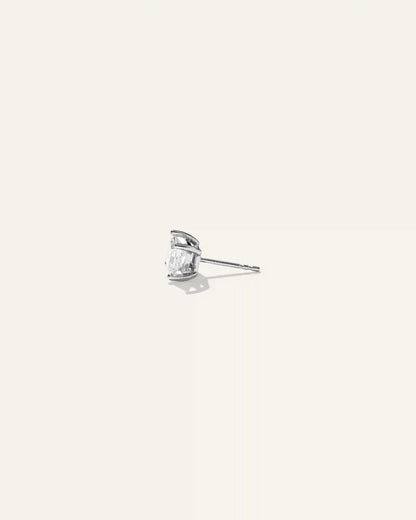 14K Gold Lab Grown Diamond Princess Solitaire Studs - 2ctw