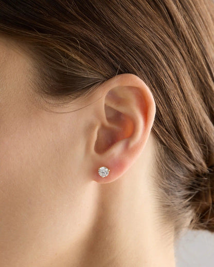 14K Gold Lab Grown Diamond Martini Studs - 1.5ctw