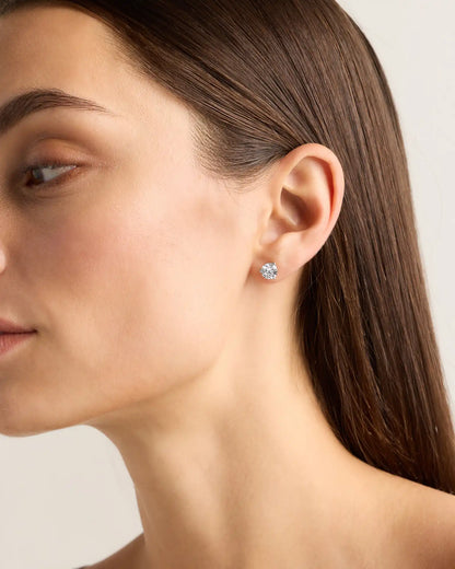 14K Gold Lab Grown Diamond Martini Studs - 2.5ctw
