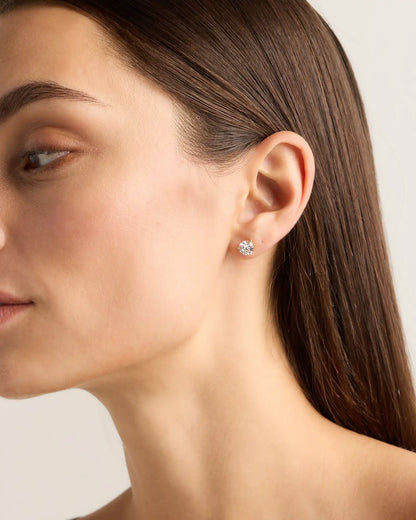 14K Gold Lab Grown Diamond Martini Studs - 2.5ctw