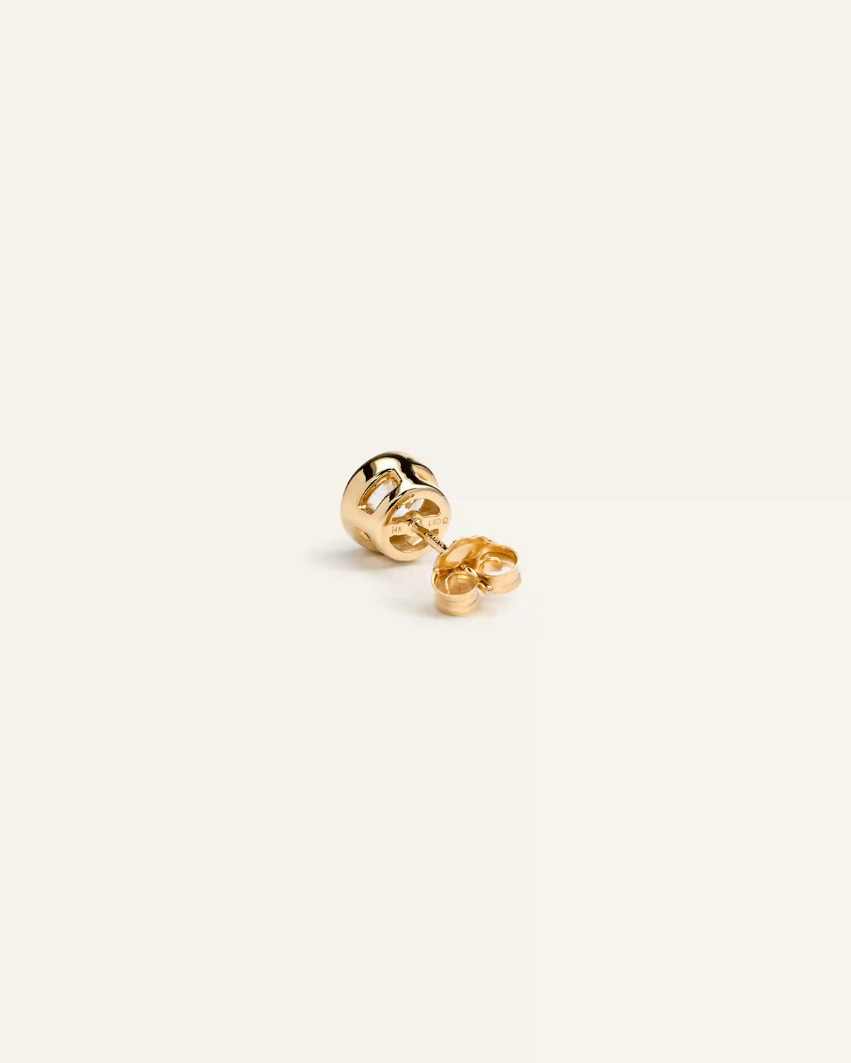 14K Gold Lab Grown Diamond Bezel Studs  - 2ctw