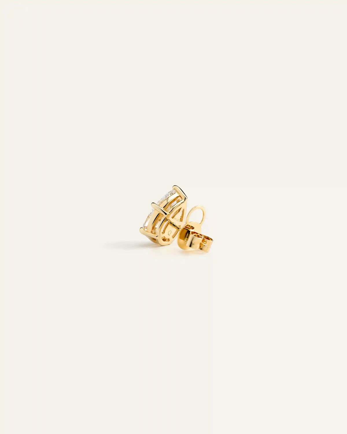14K Gold Lab Grown Diamond Statement Pear Studs - 6ctw