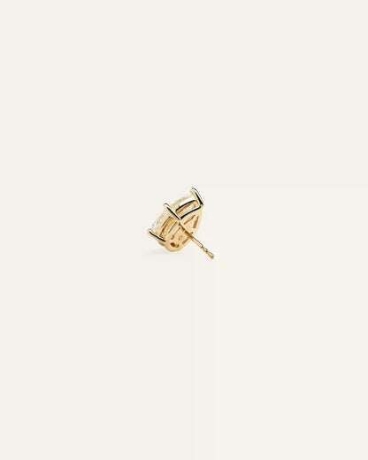14K Gold Lab Grown Diamond Statement Pear Studs - 8ctw
