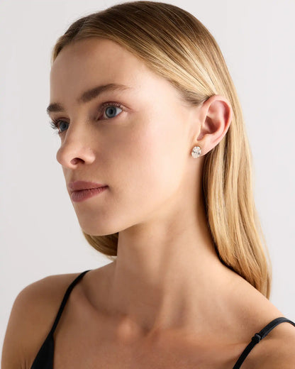 14K Gold Lab Grown Diamond Statement Oval Studs - 6ctw