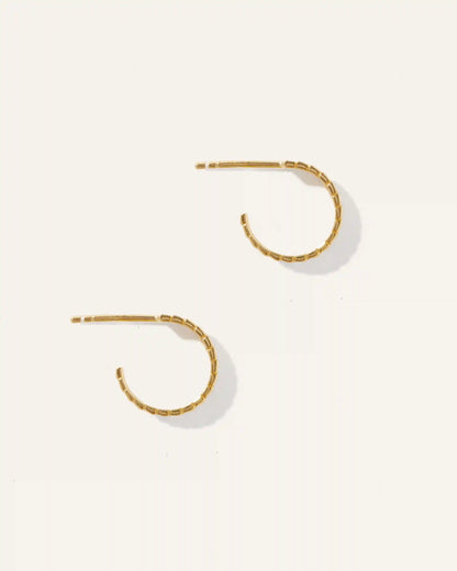 Ridge Half Huggie Hoops