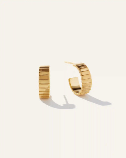 Ridge Half Huggie Hoops