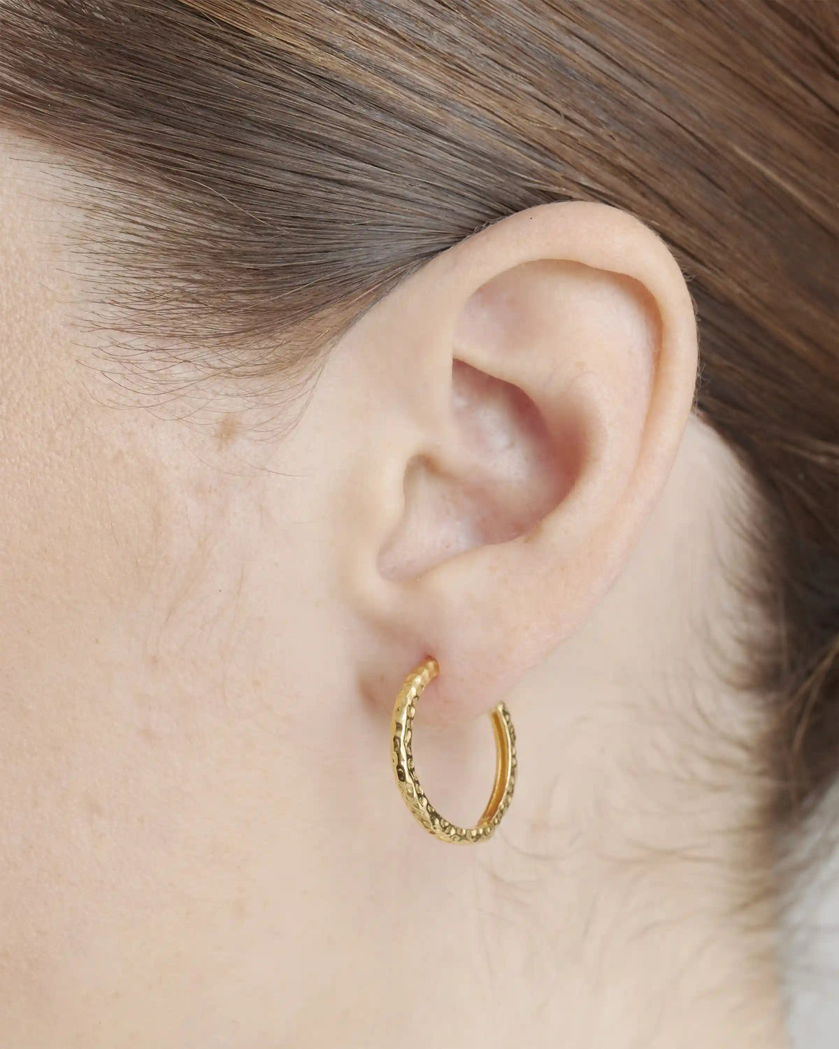 Hammered Nina Medium Hoops