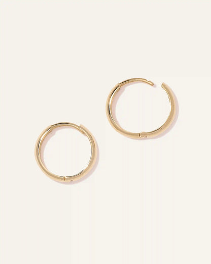 14K Gold Bold Hoops